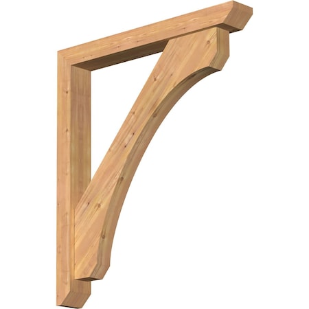 Ekena Millwork Legacy Slat Smooth Bracket w/ Offset Brace, Western Red Cedar, 5 1/2"W x 42"D x 48"H BKT0604X42X48LEC06SWR